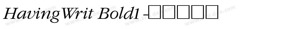 HavingWrit Bold1字体转换
